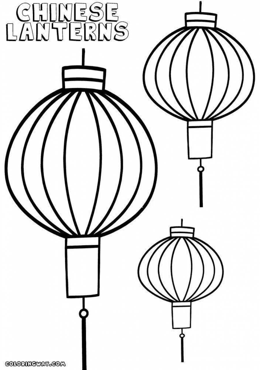 Китайские фонари рисунок