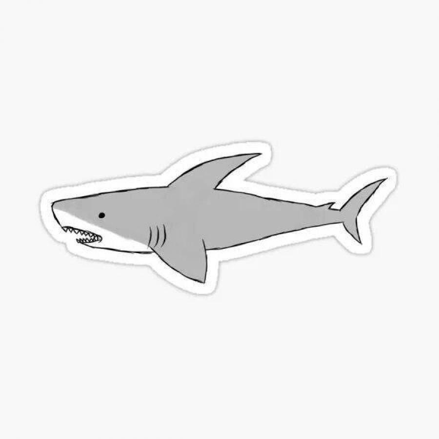 Акула из Икеи рисунок для срисовки