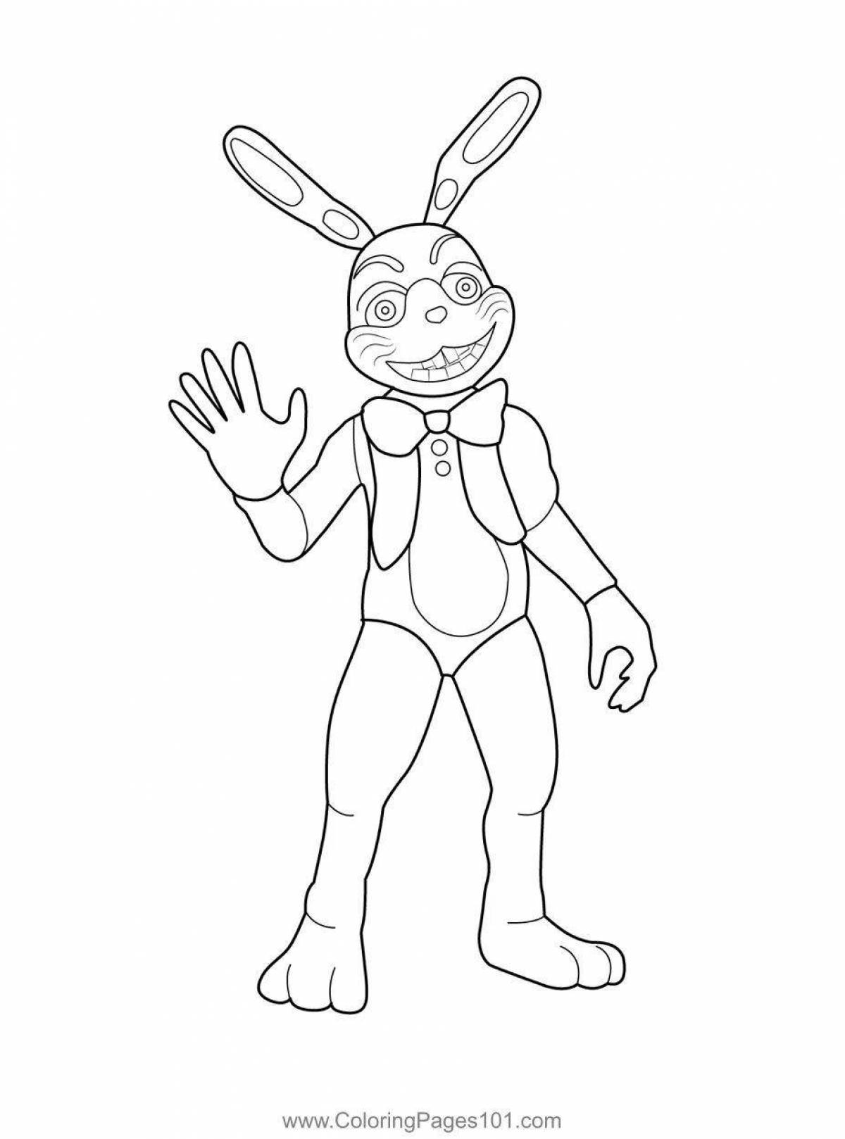 Adorable Five Nights at Freddy's Coloring Page