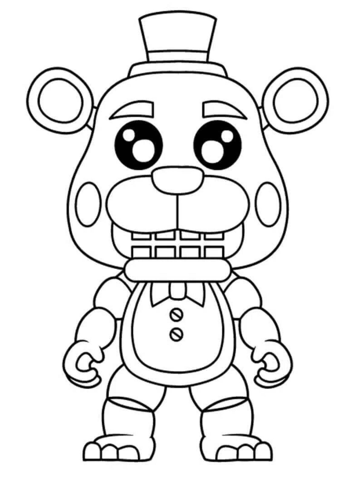 Mystical five nights at freddy's coloring book