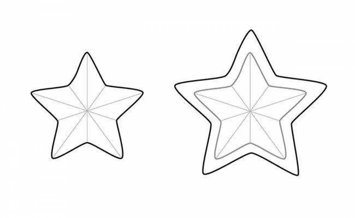 Colorful star coloring page