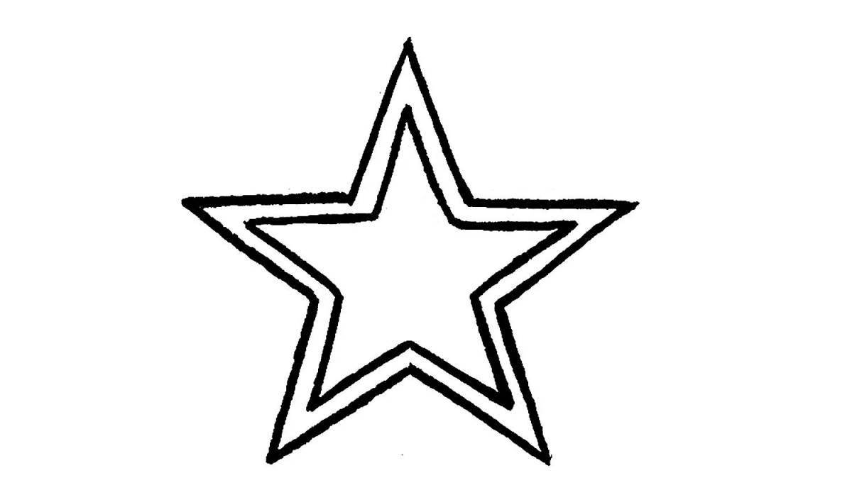 Glowing star coloring page