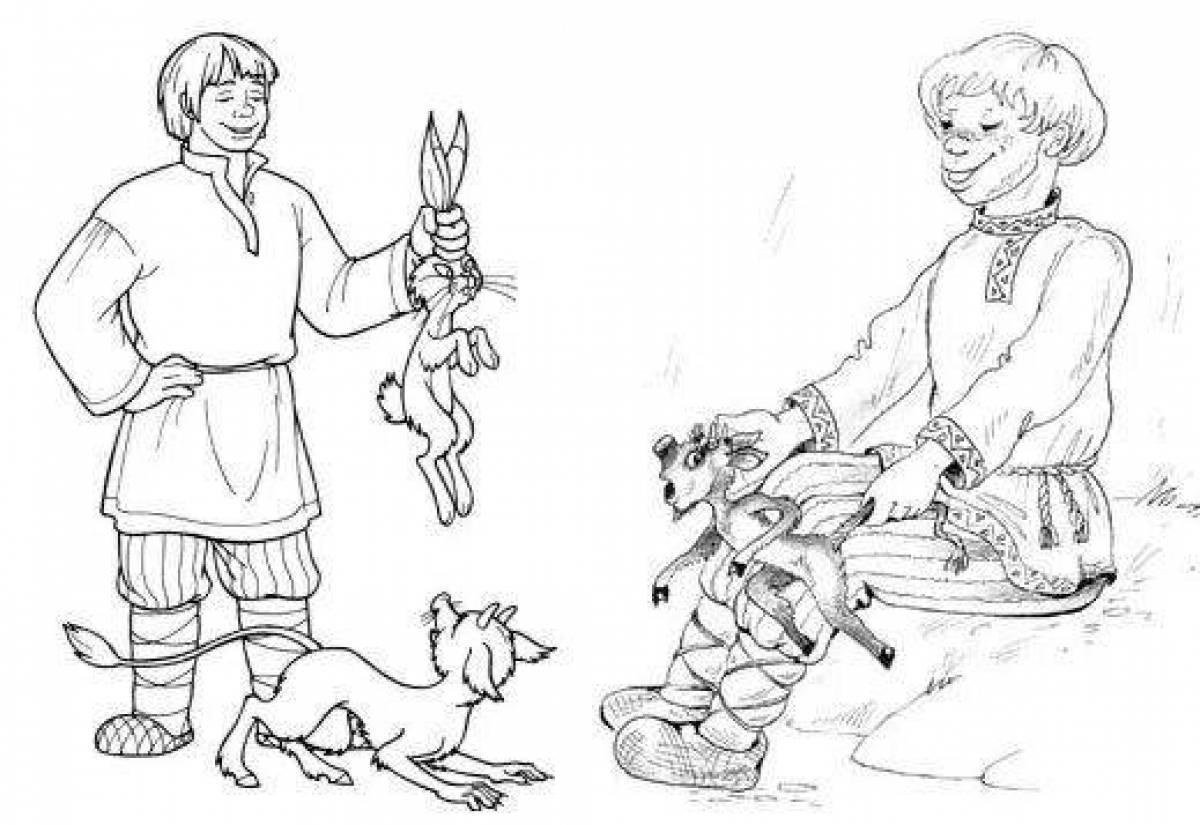 Coloring page gorgeous priest and worker