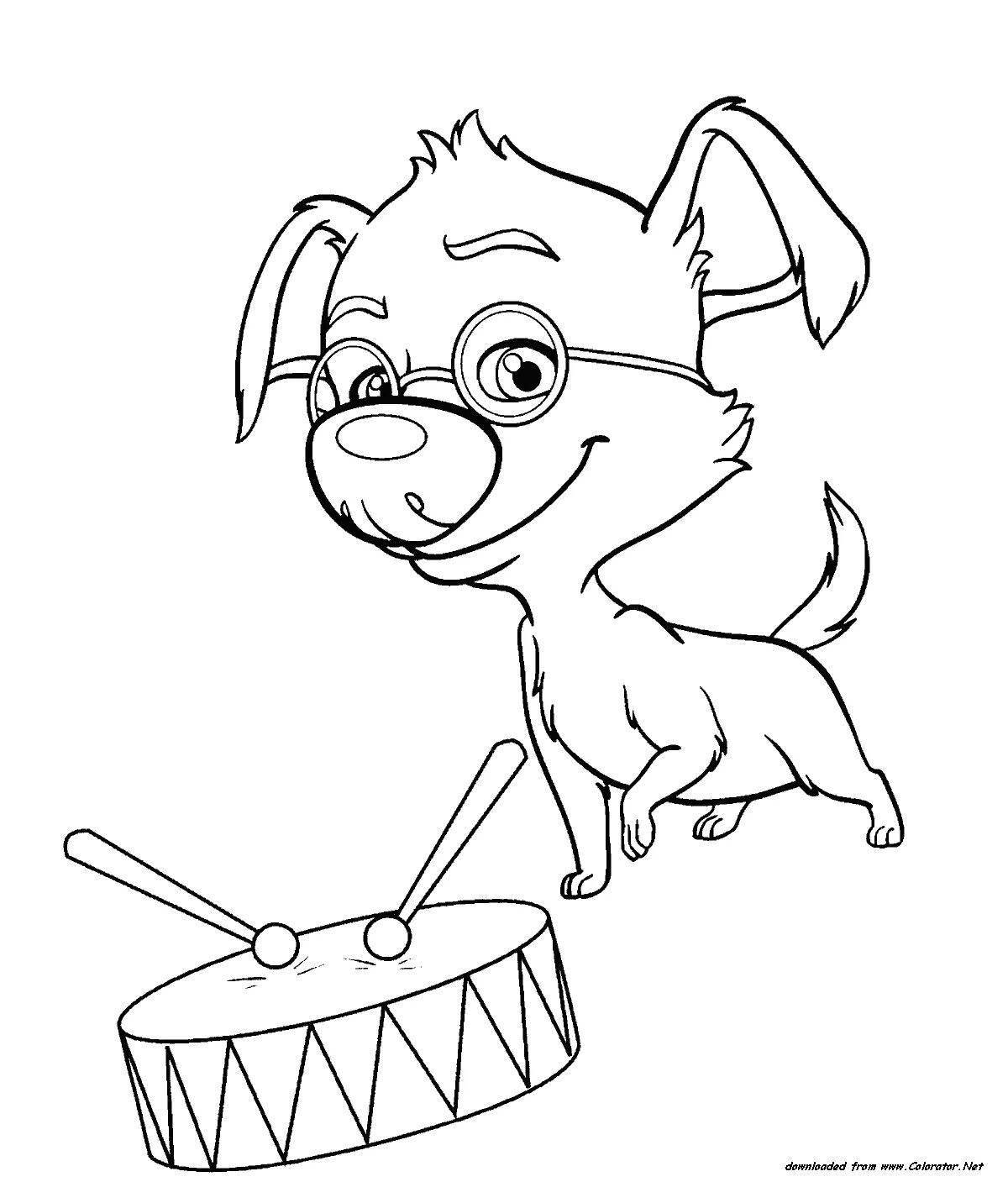 Fun squirrel and arrow naughty family coloring page