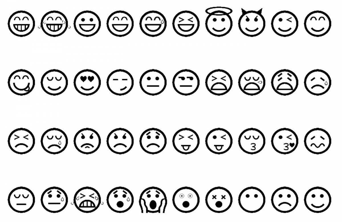 Праздничная раскраска emoji