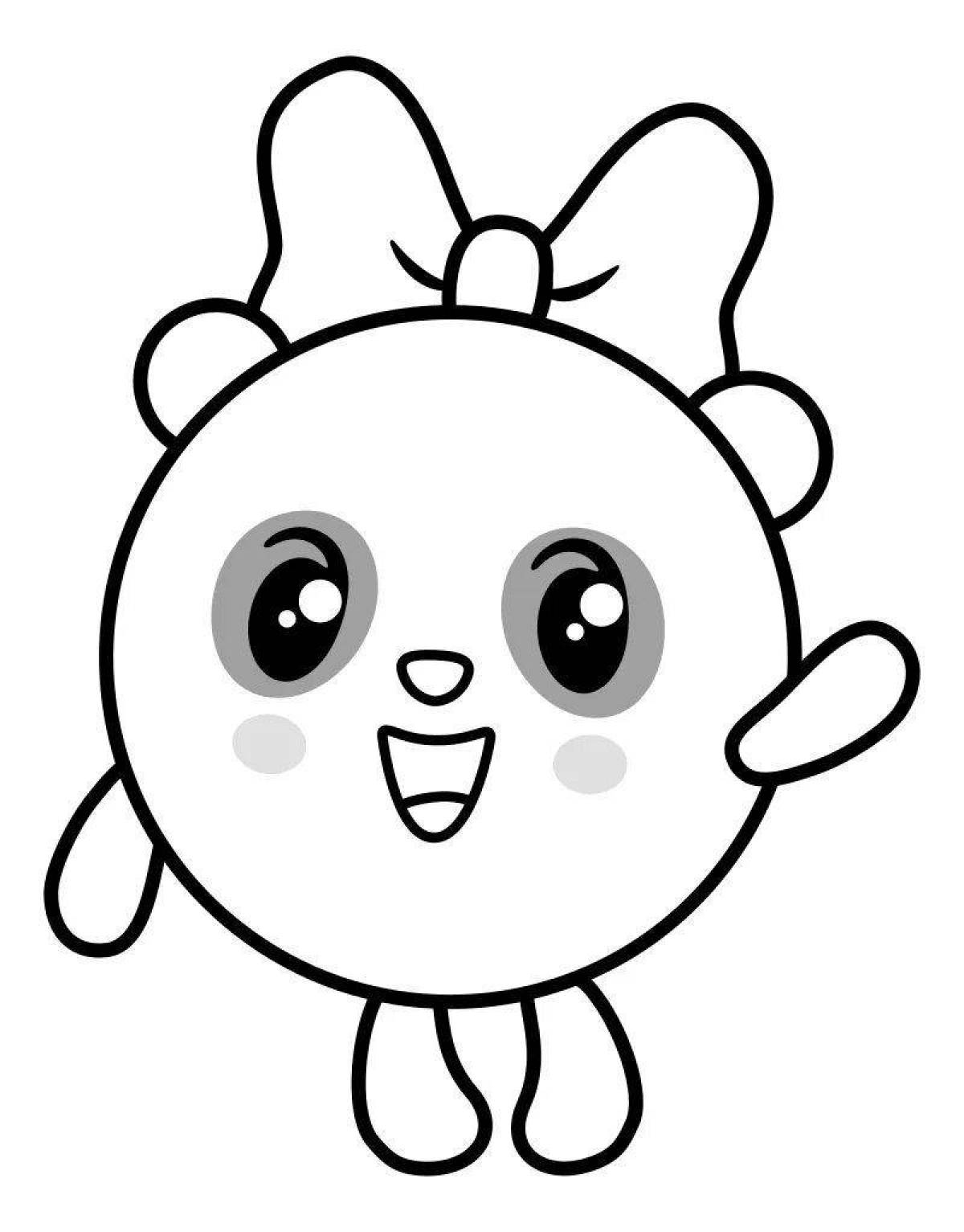 Animated baby coloring page