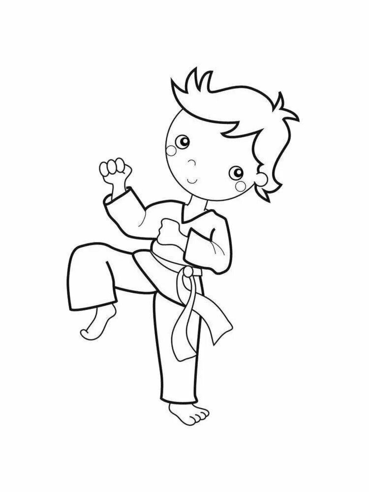 Majestic karate coloring book