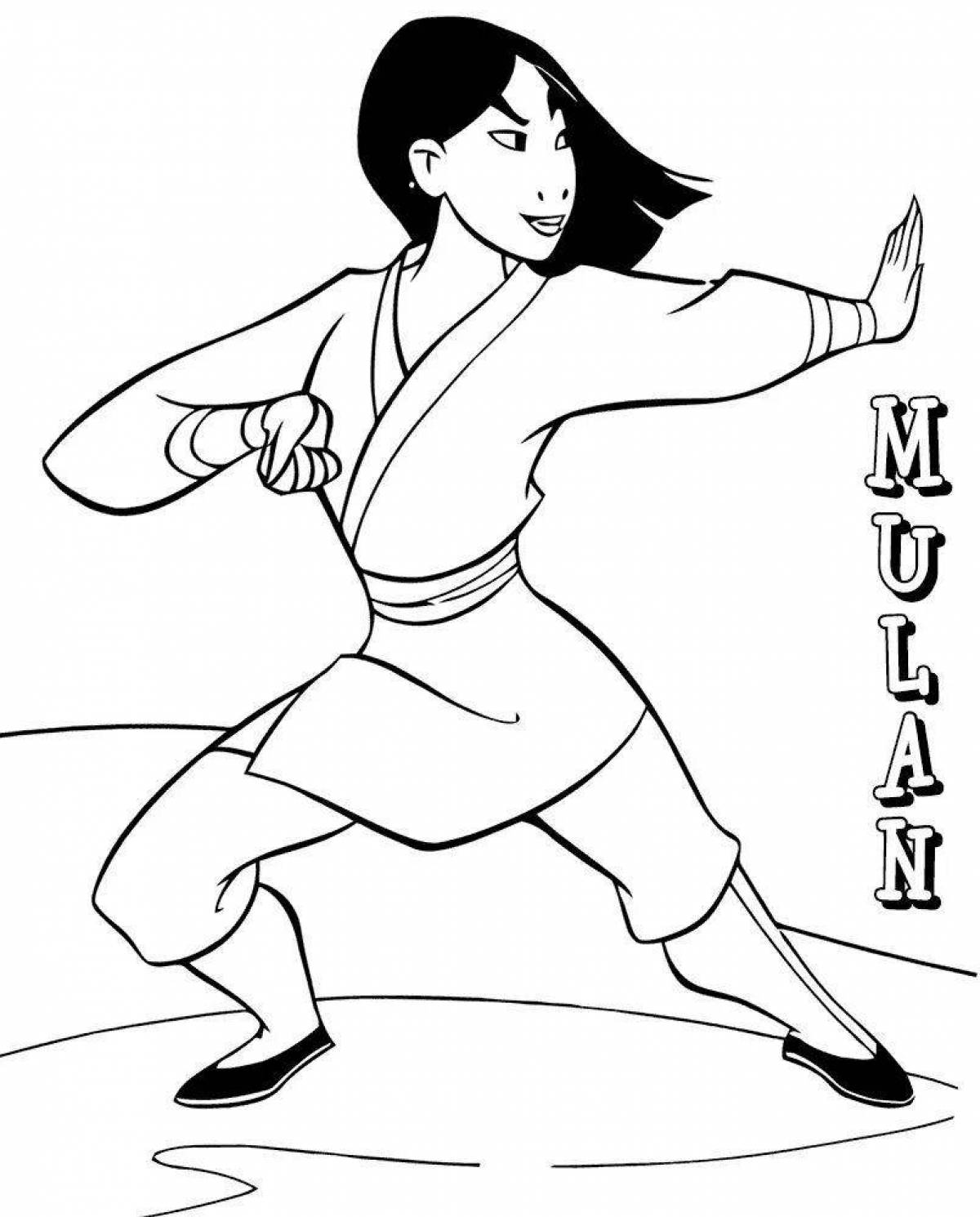 Charming karate coloring book
