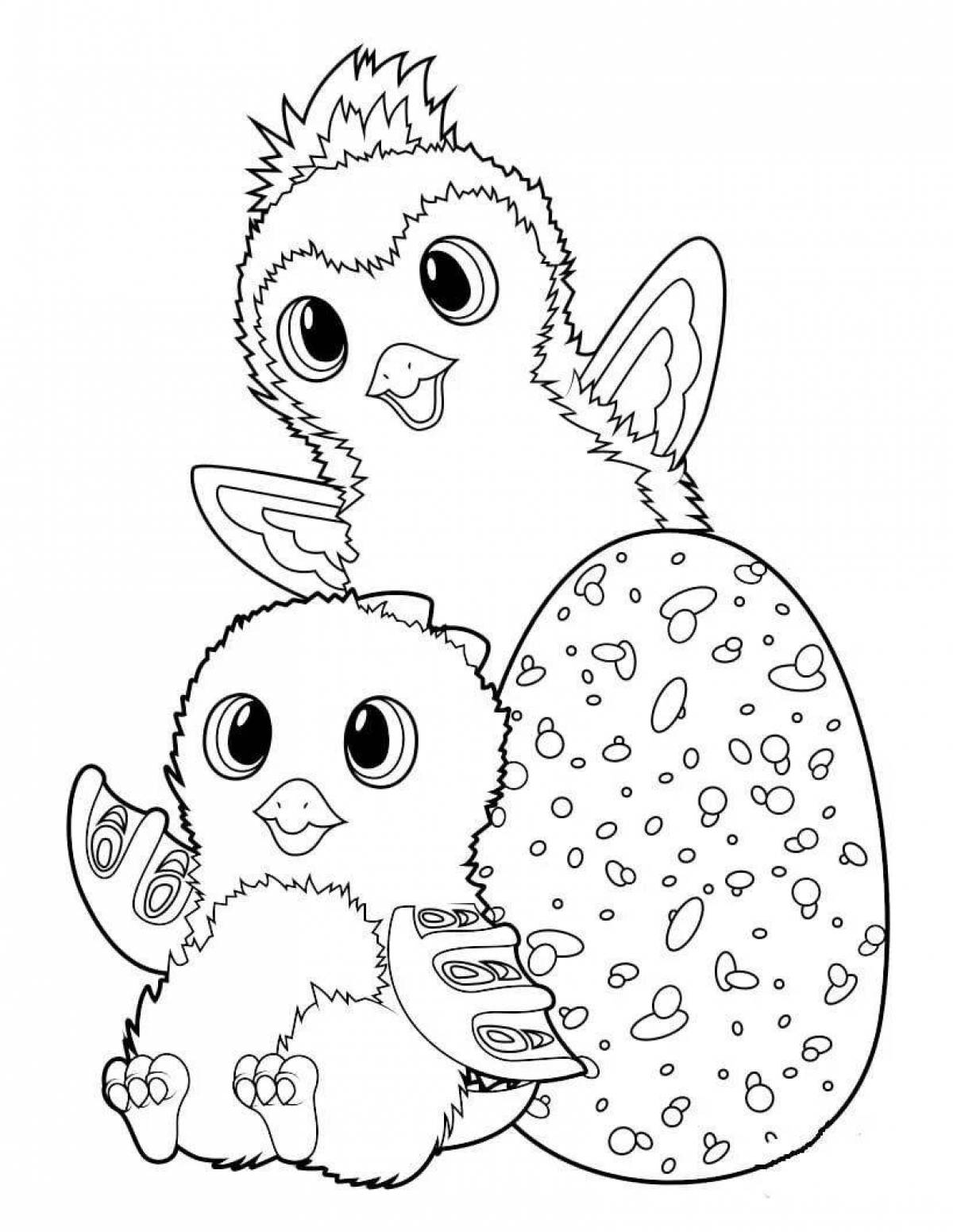 Fun coloring hatchimals