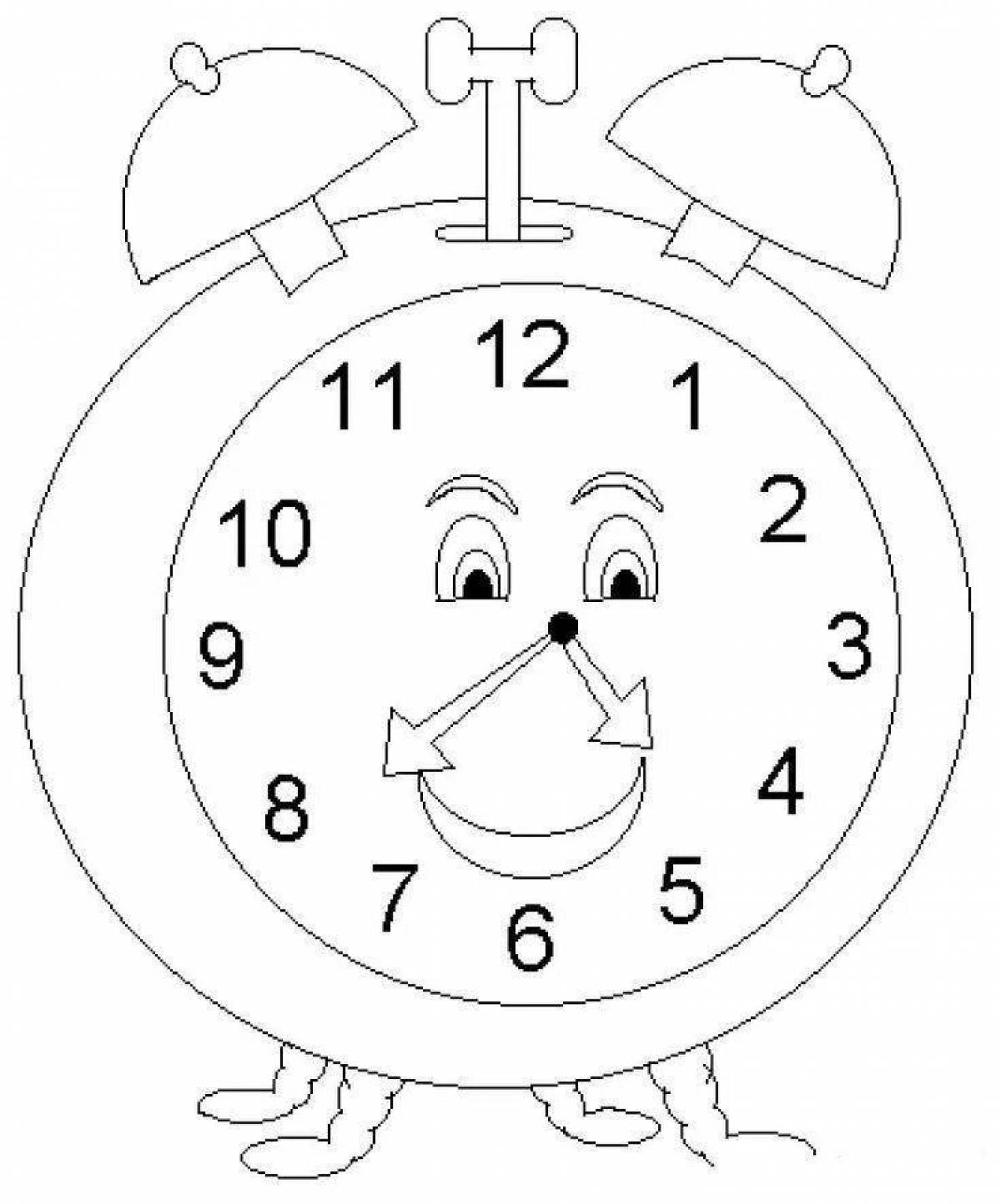 Fun coloring clock