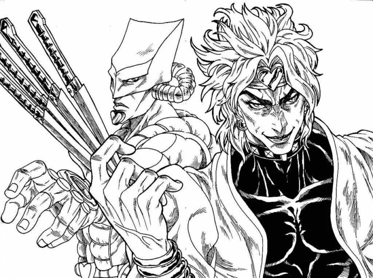Jojo's glowing coloring page