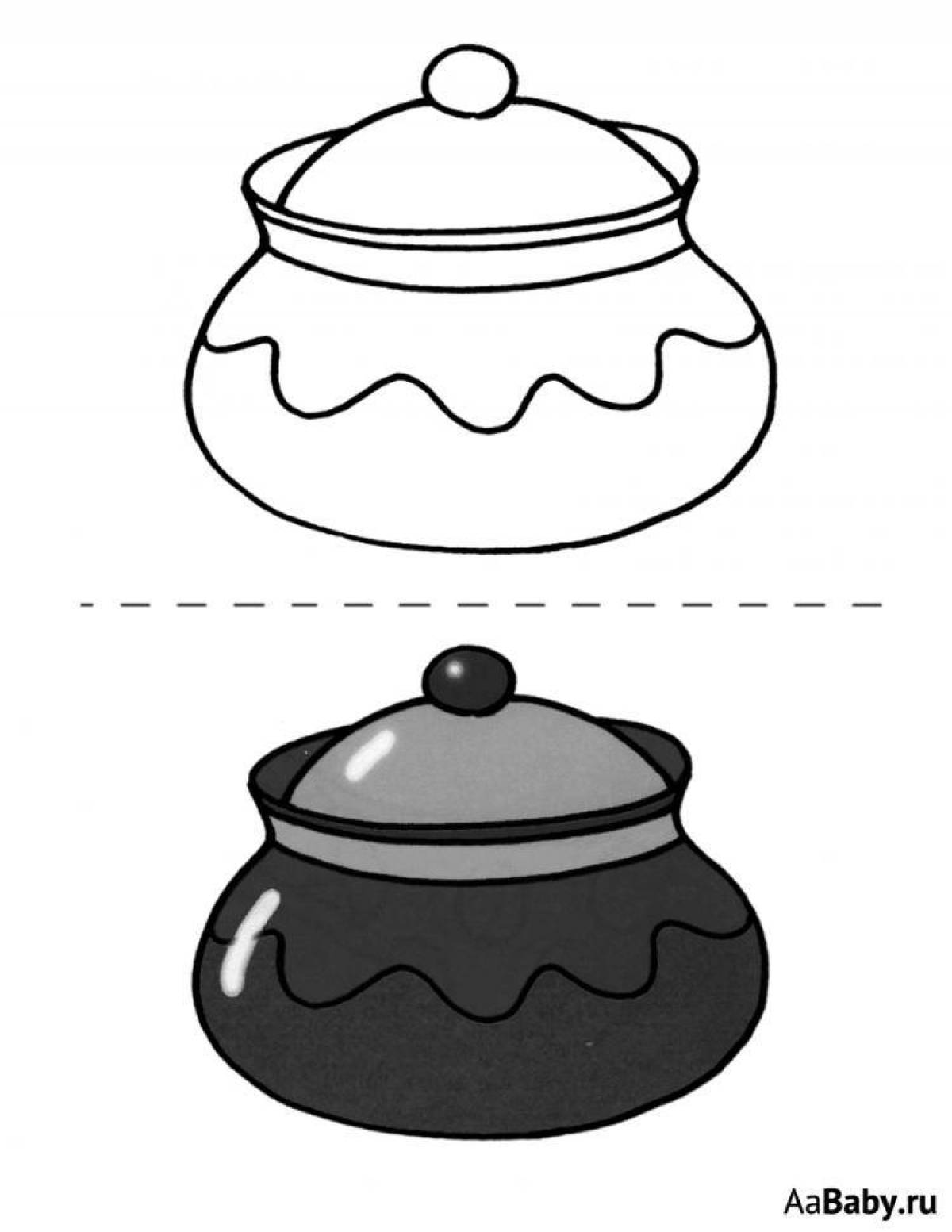 Fancy sugar bowl coloring page