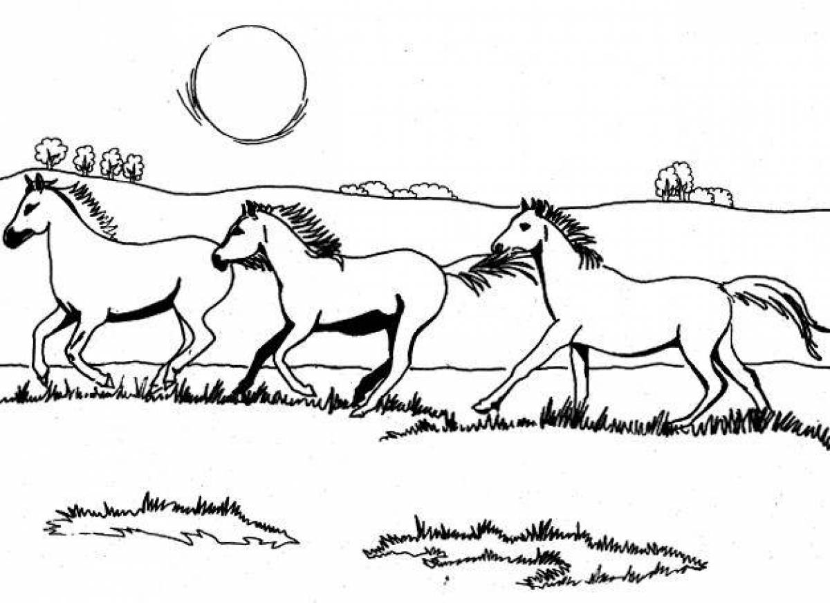 Coloring page blissful steppe