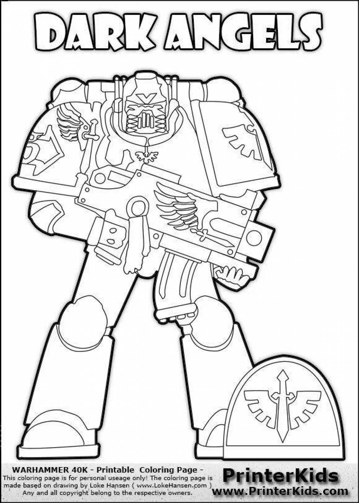 Exquisite warhammer coloring book