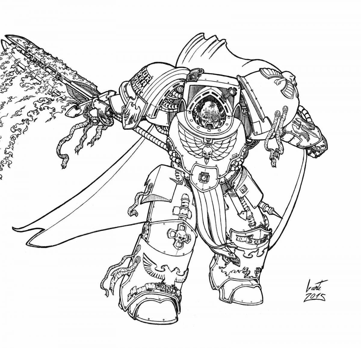 Great warhammer coloring page