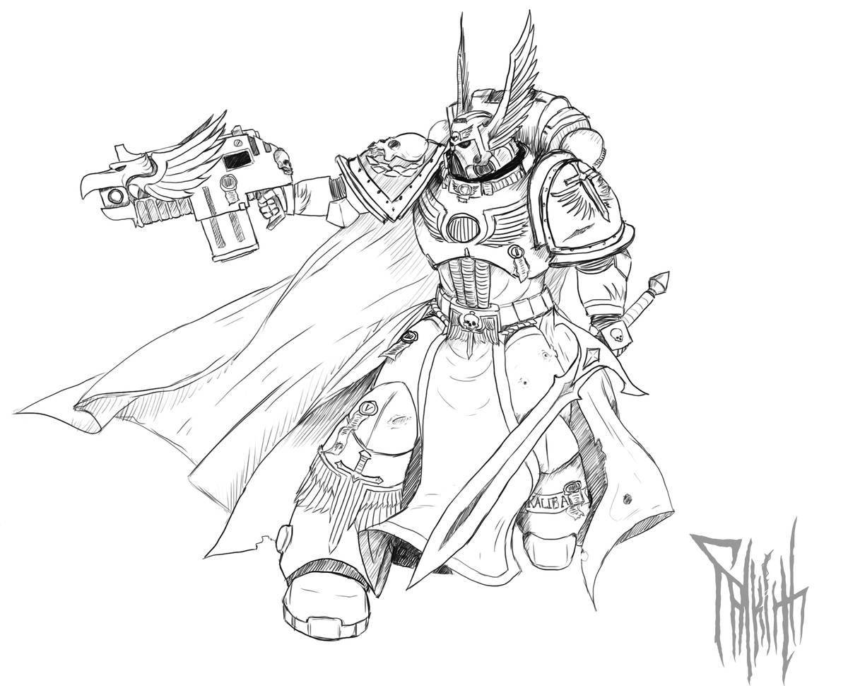 Rich warhammer coloring page