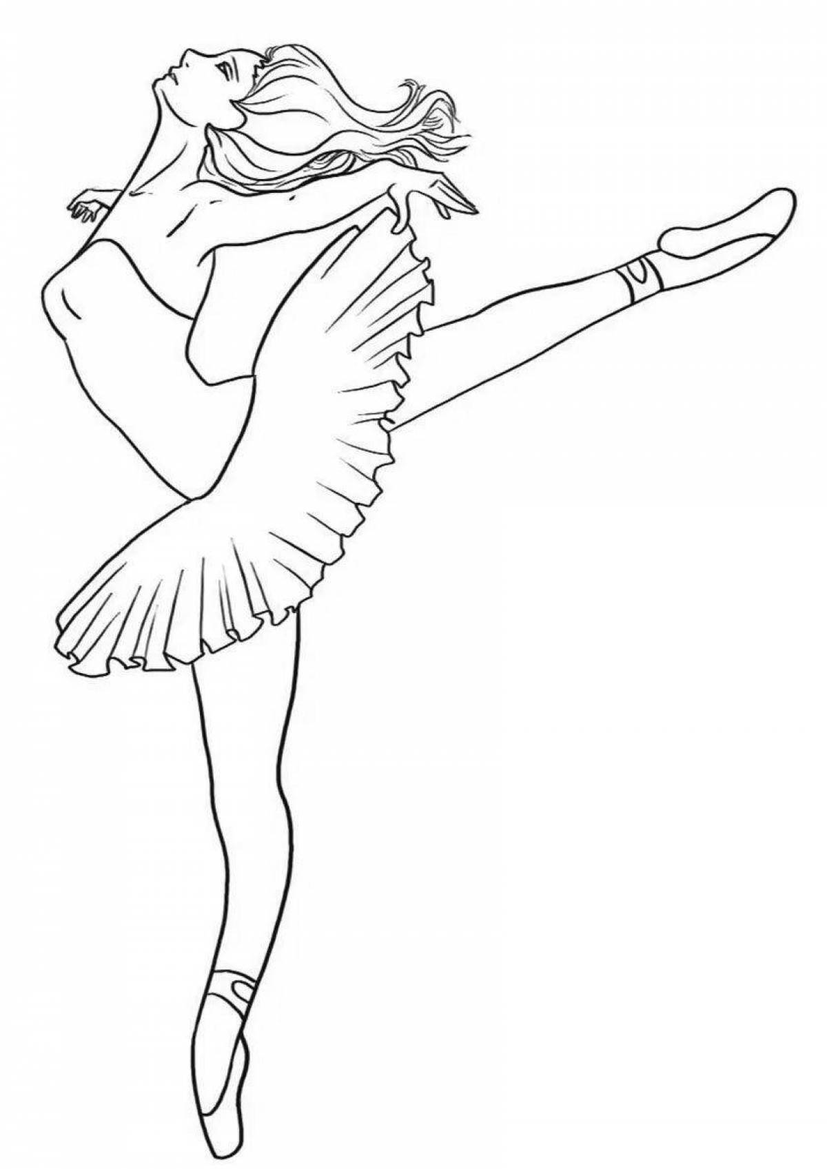 Coloring page clever dancer