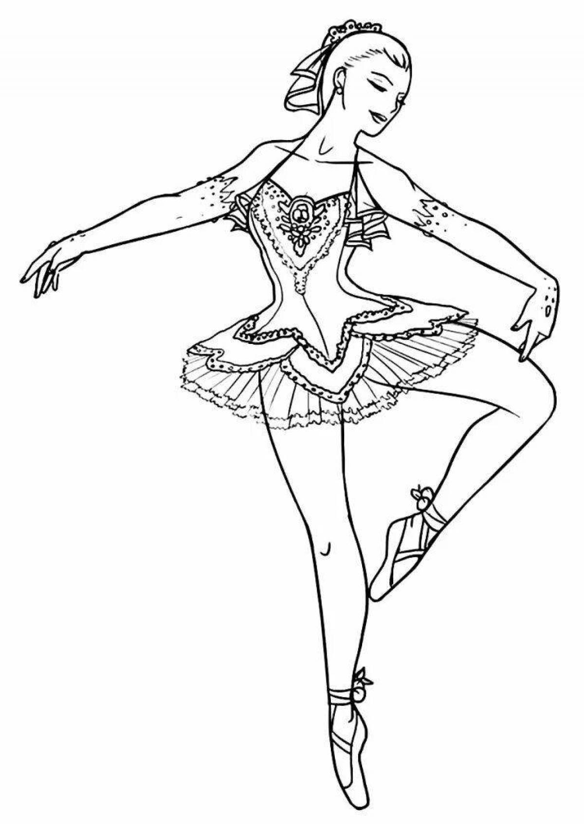 Раскраска спортивная танцовщица