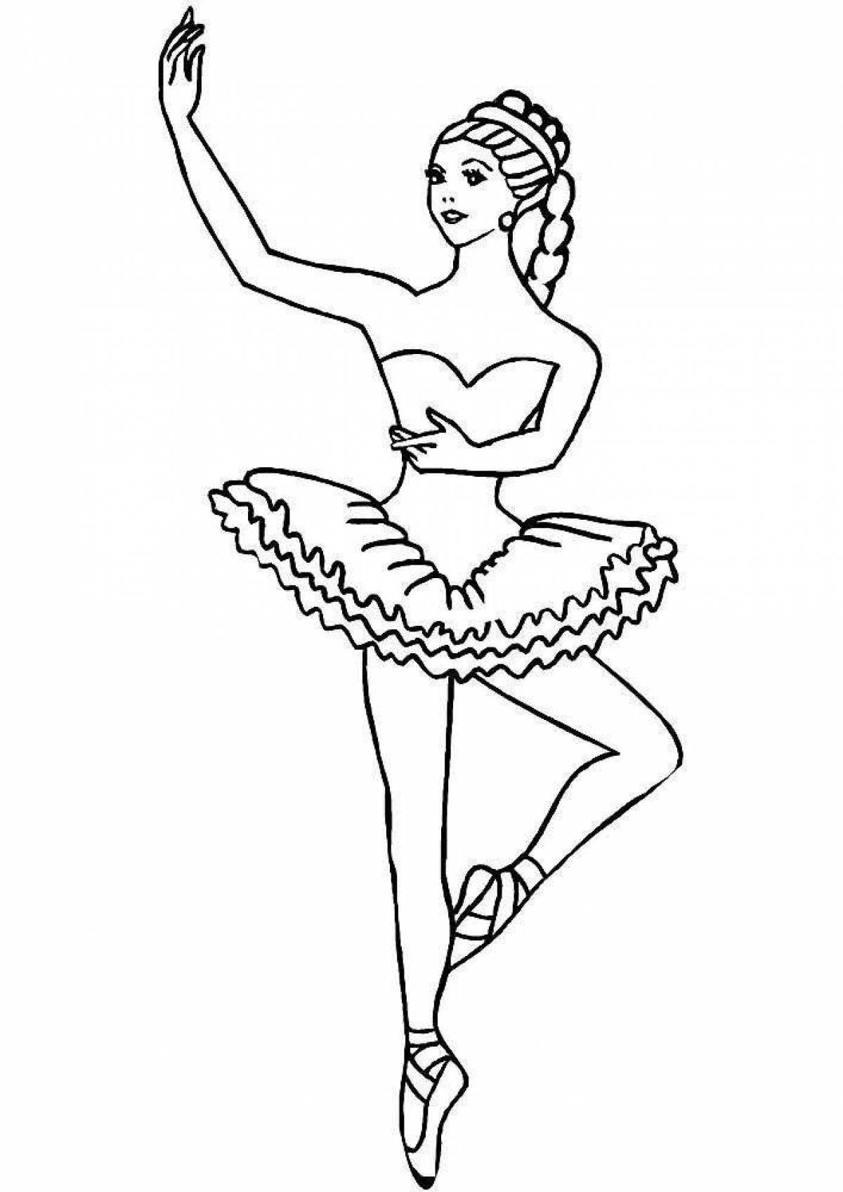 Elegant dancer coloring book