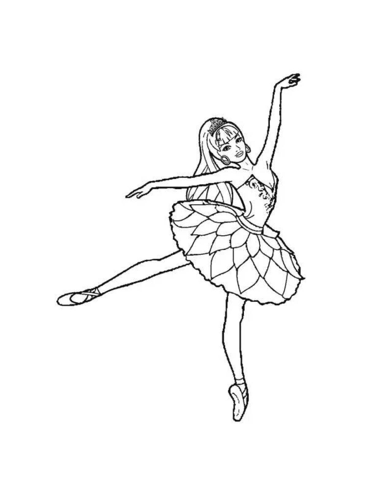 Coloring page charming dancer