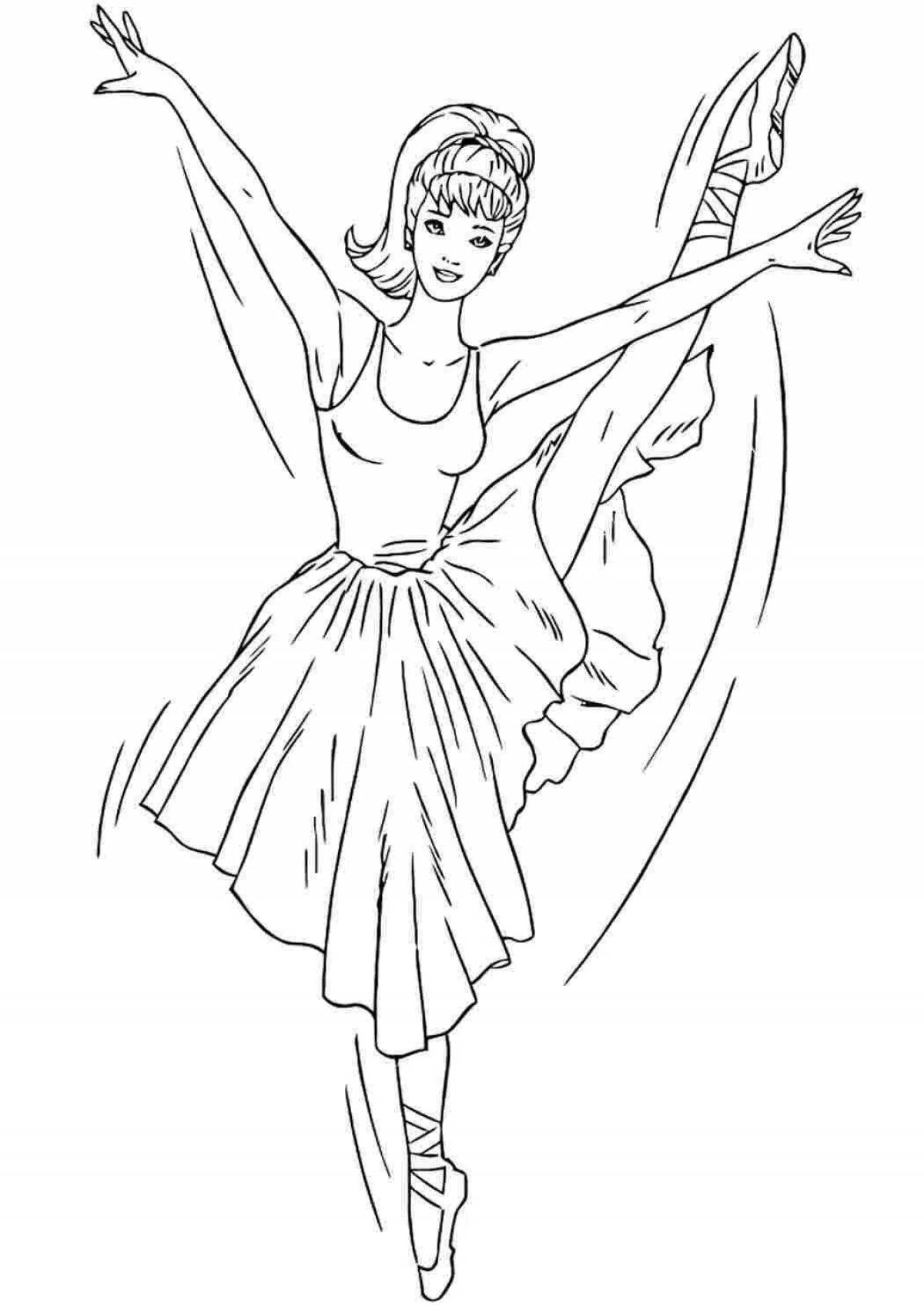 Coloring page joyful dancer