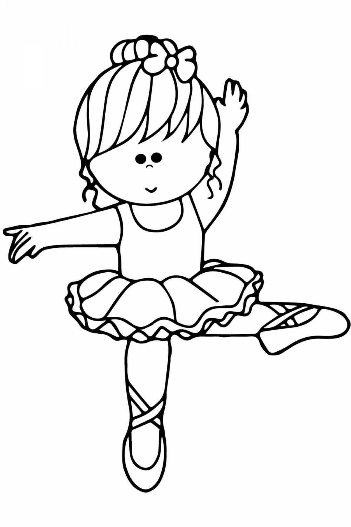 Coloring page shining dancer