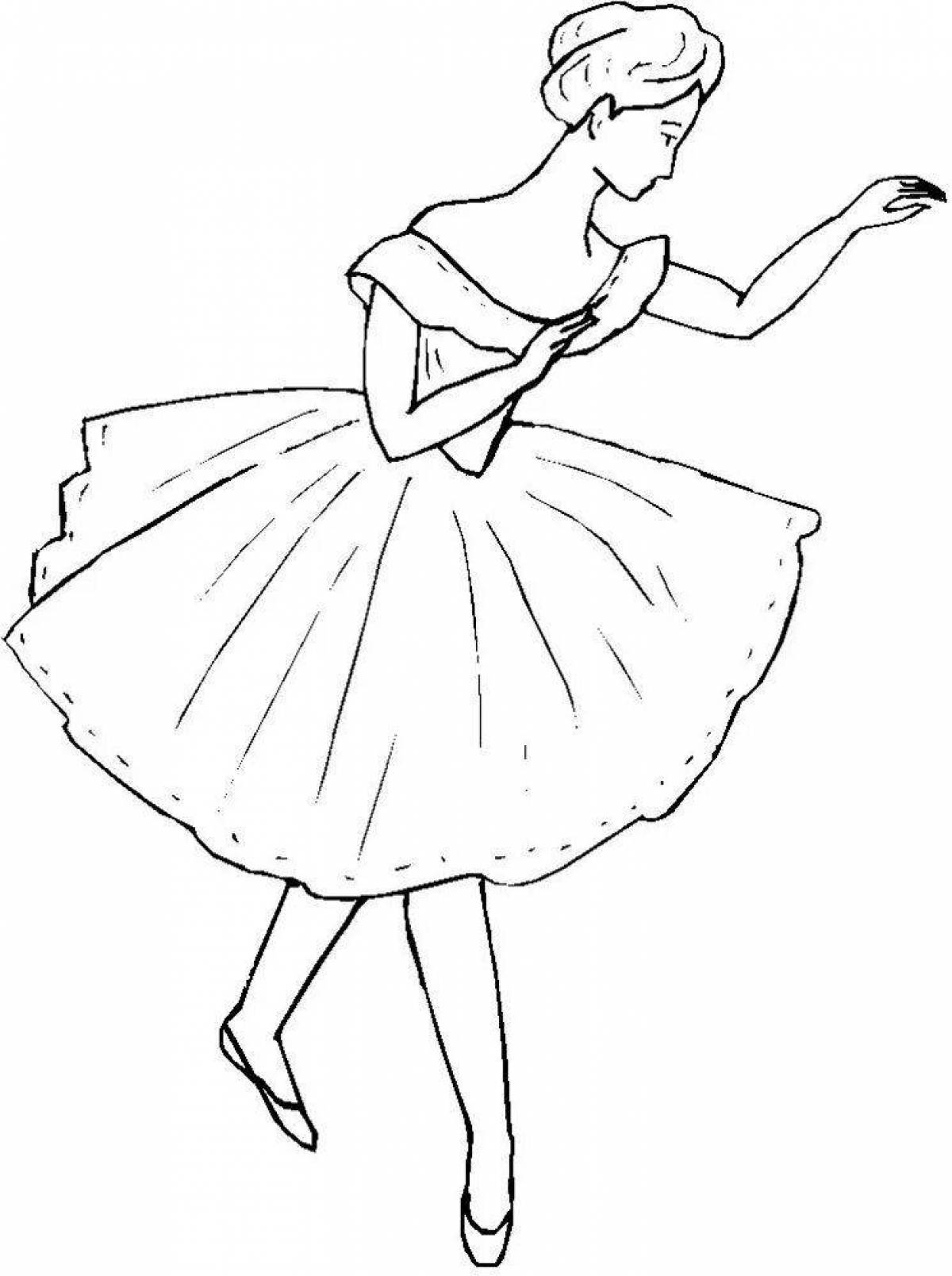 Coloring page bright dancer