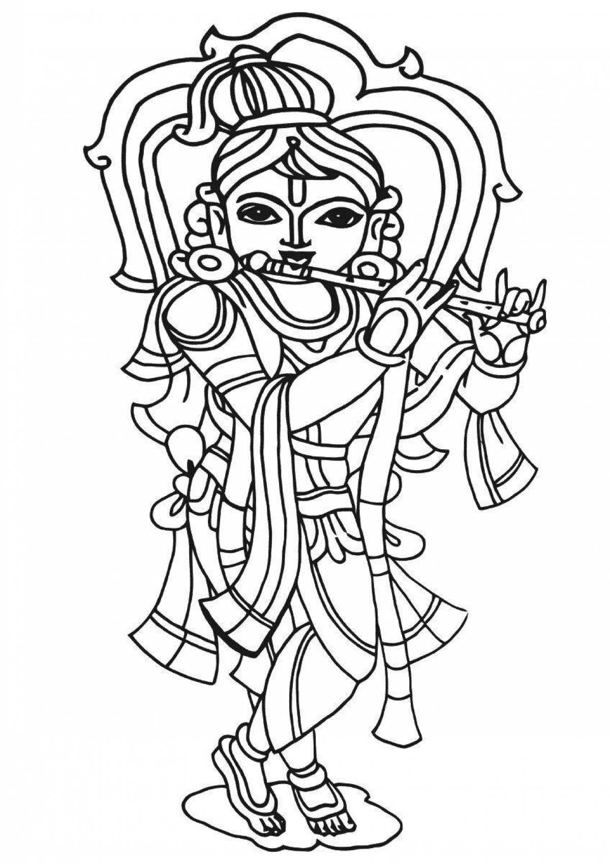 Awesome krishna coloring book
