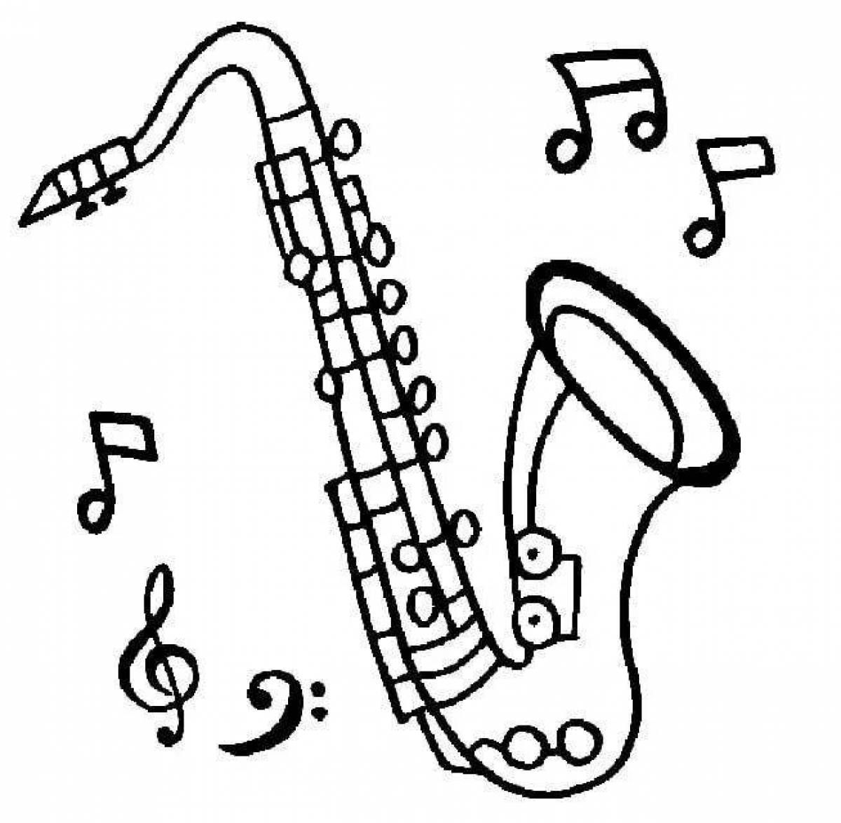 Great coloring of the saxophone
