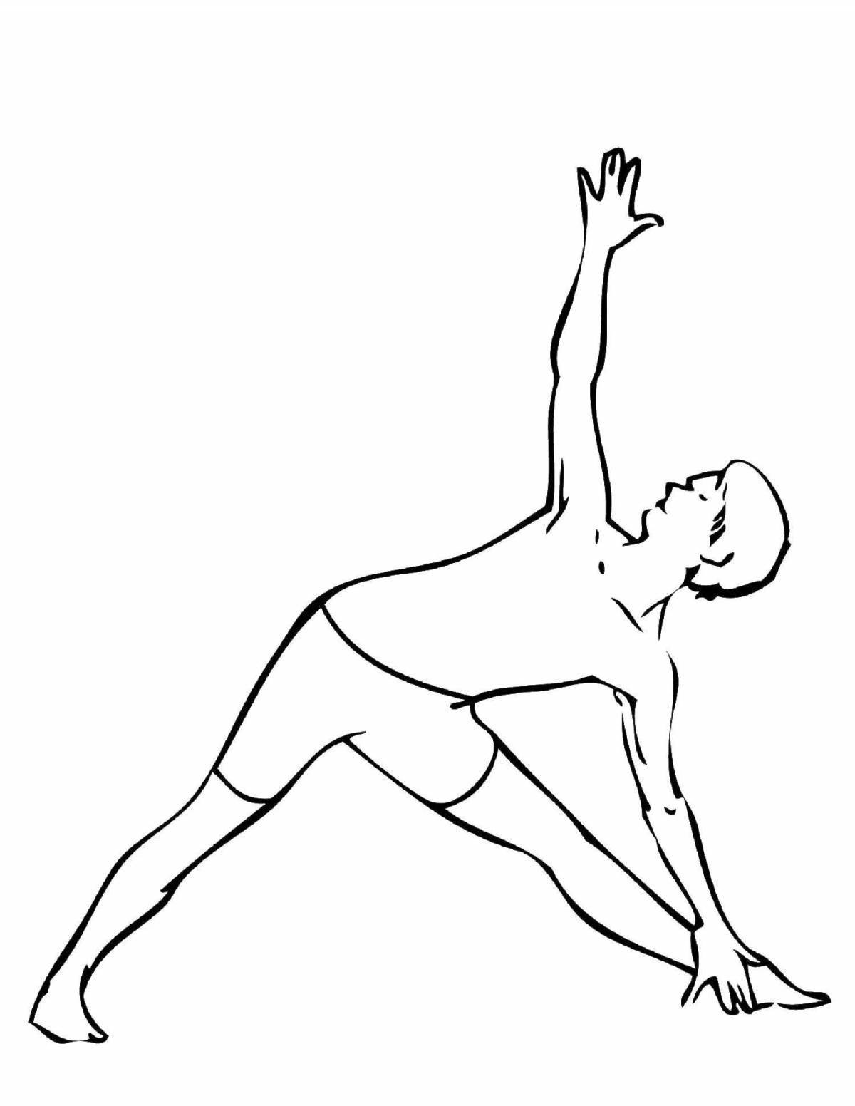 Energetic poses coloring page