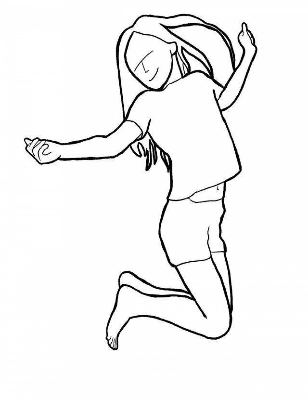 Radiant poses coloring page