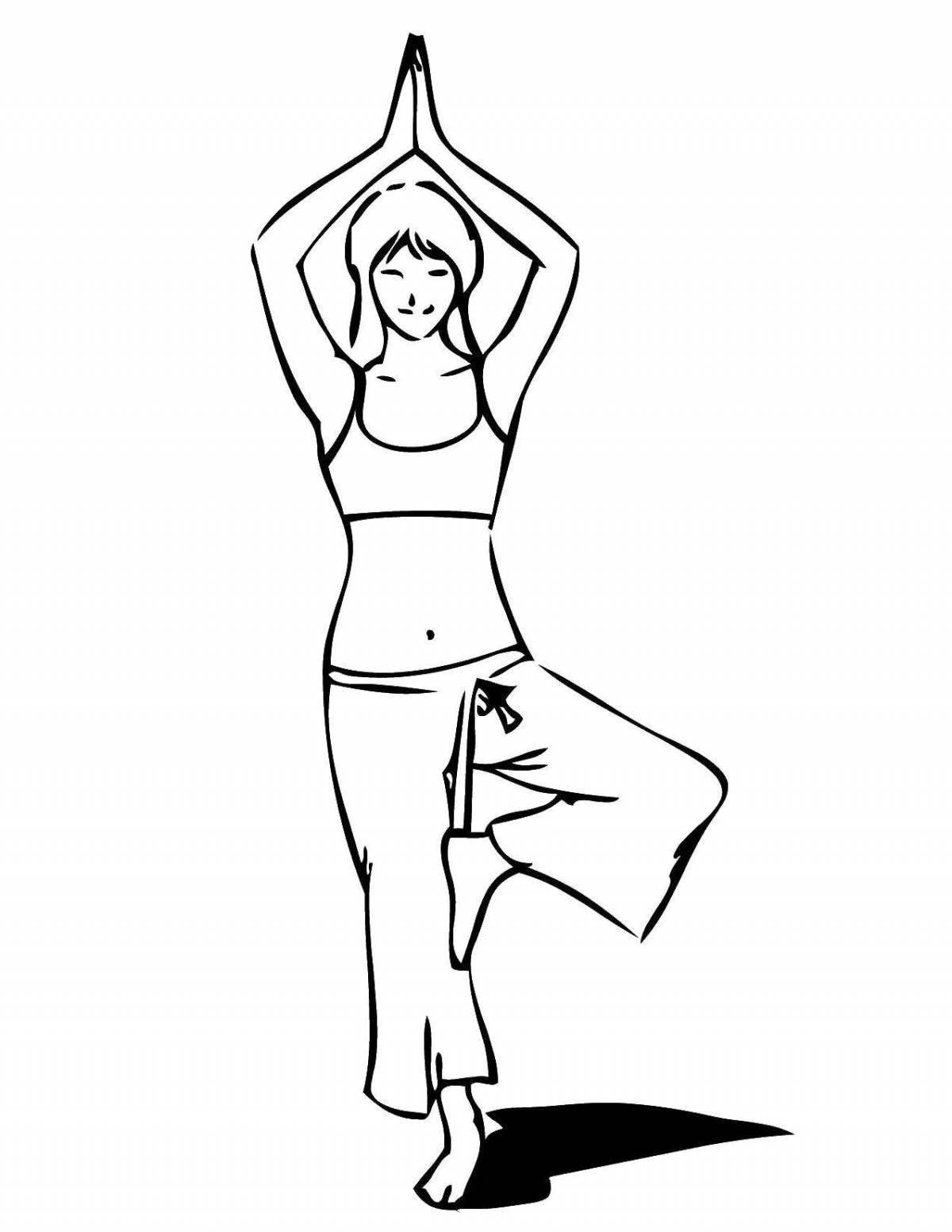 Funny poses for coloring