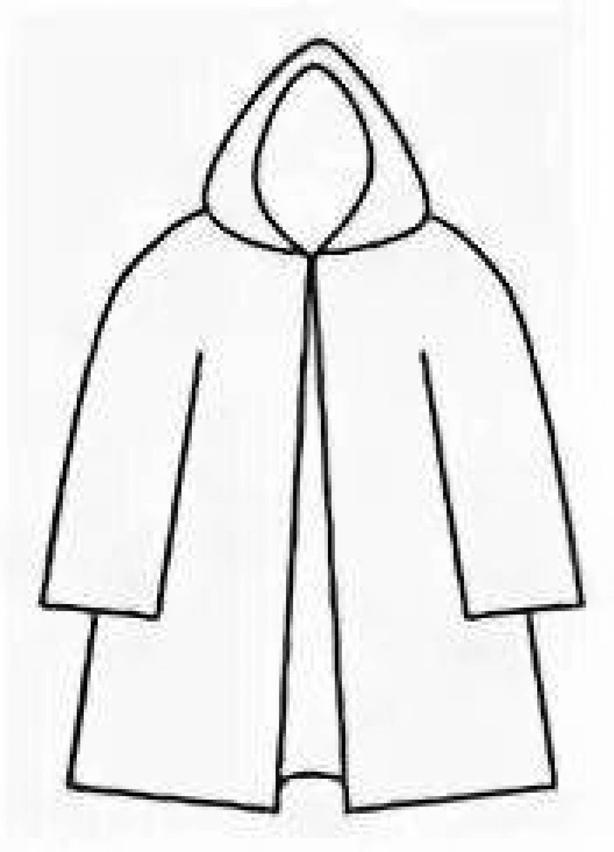 Exotic cloak coloring page
