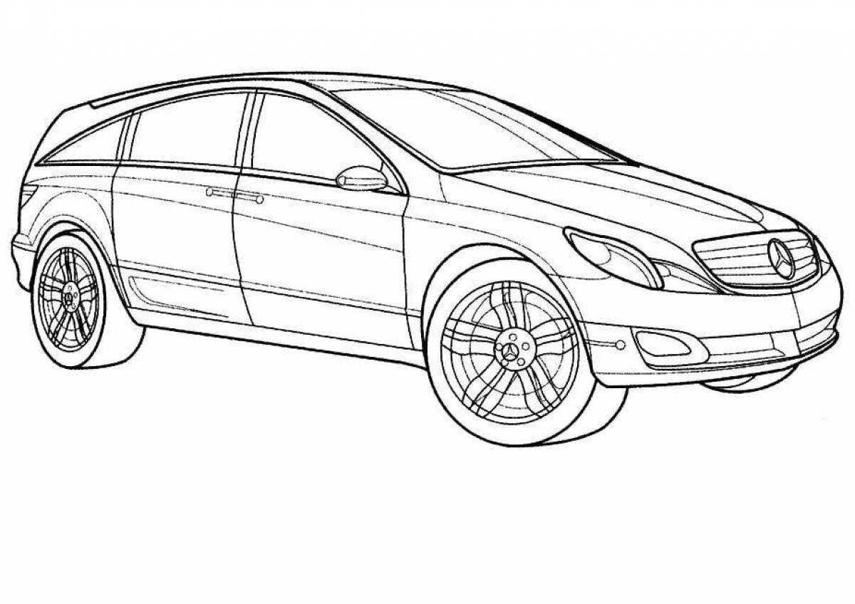 Intriguing Mercedes coloring book