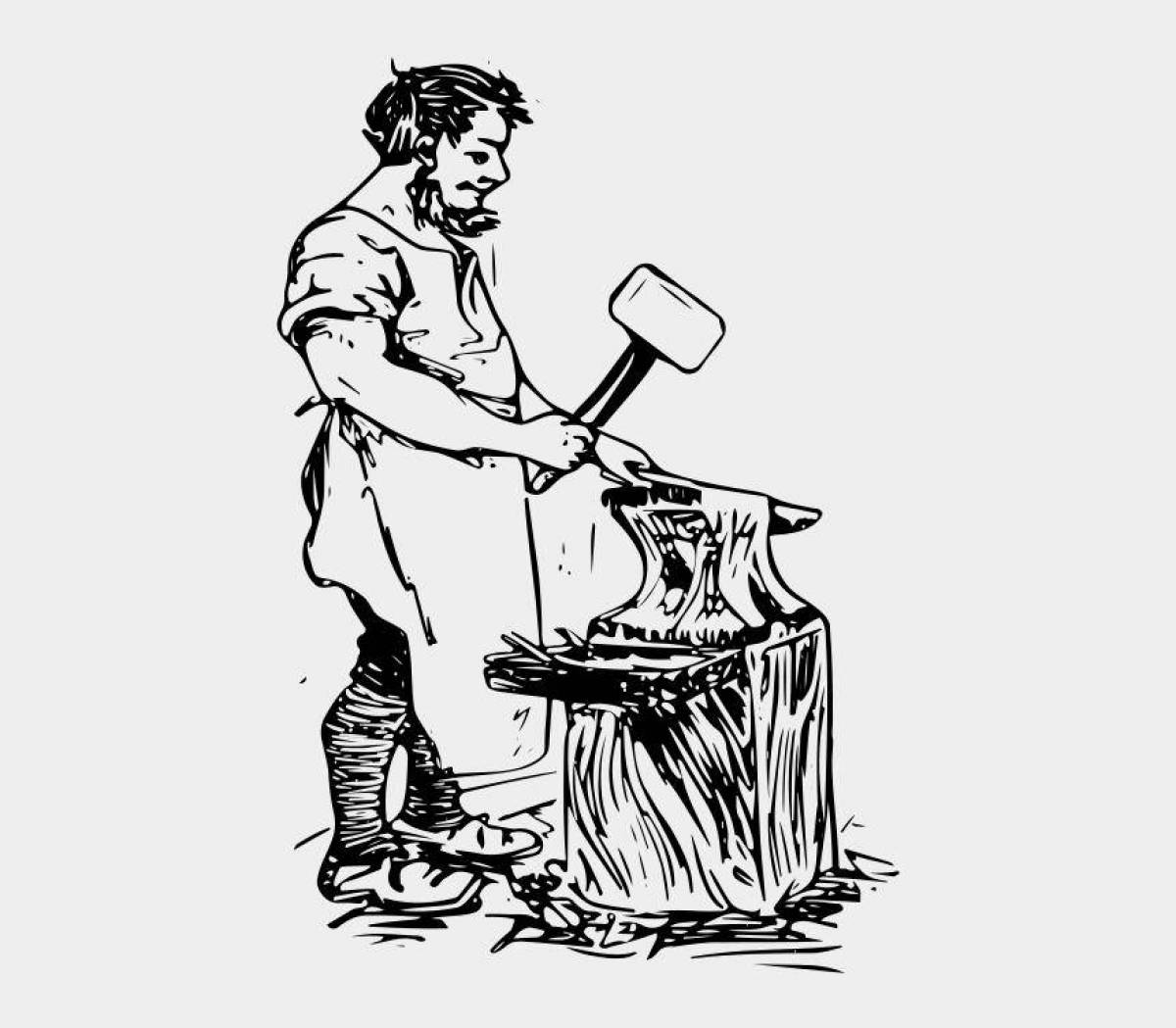 Blacksmith live coloring page