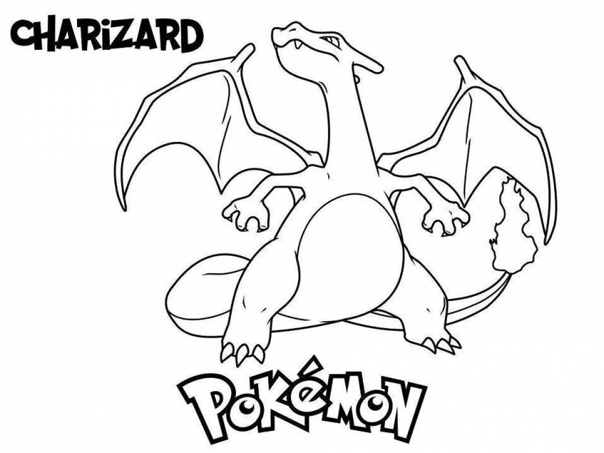 Exquisite charizard coloring book
