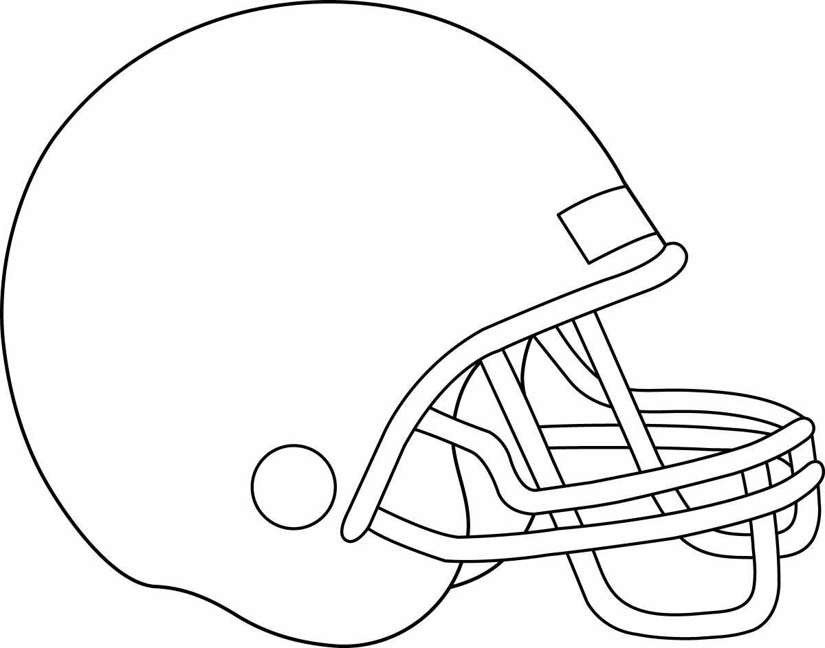 Colourful helmet coloring page