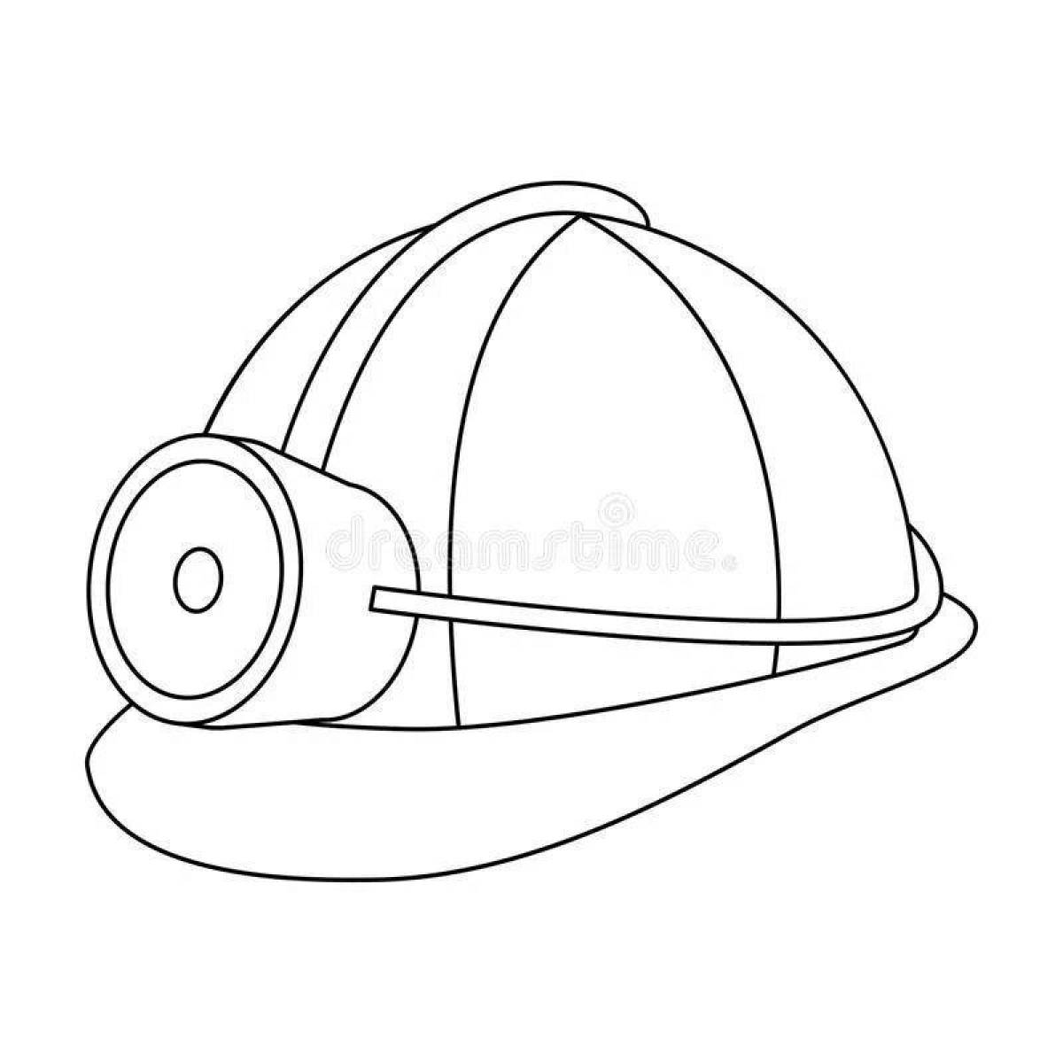 Fat helmet coloring page