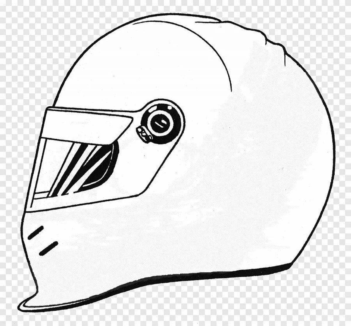A striking helmet coloring page