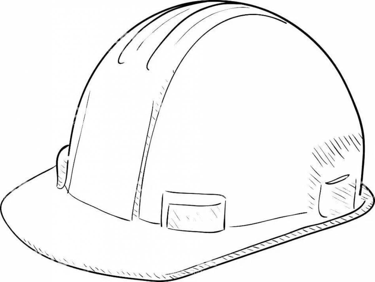 Glitter helmet coloring page