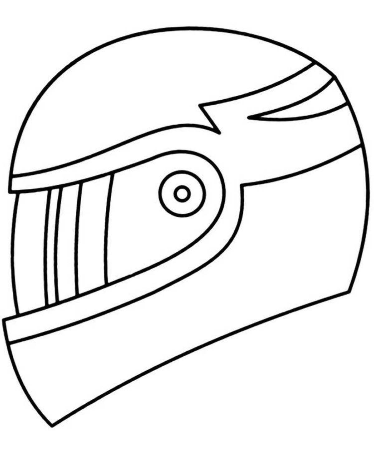 Fine helmet coloring page