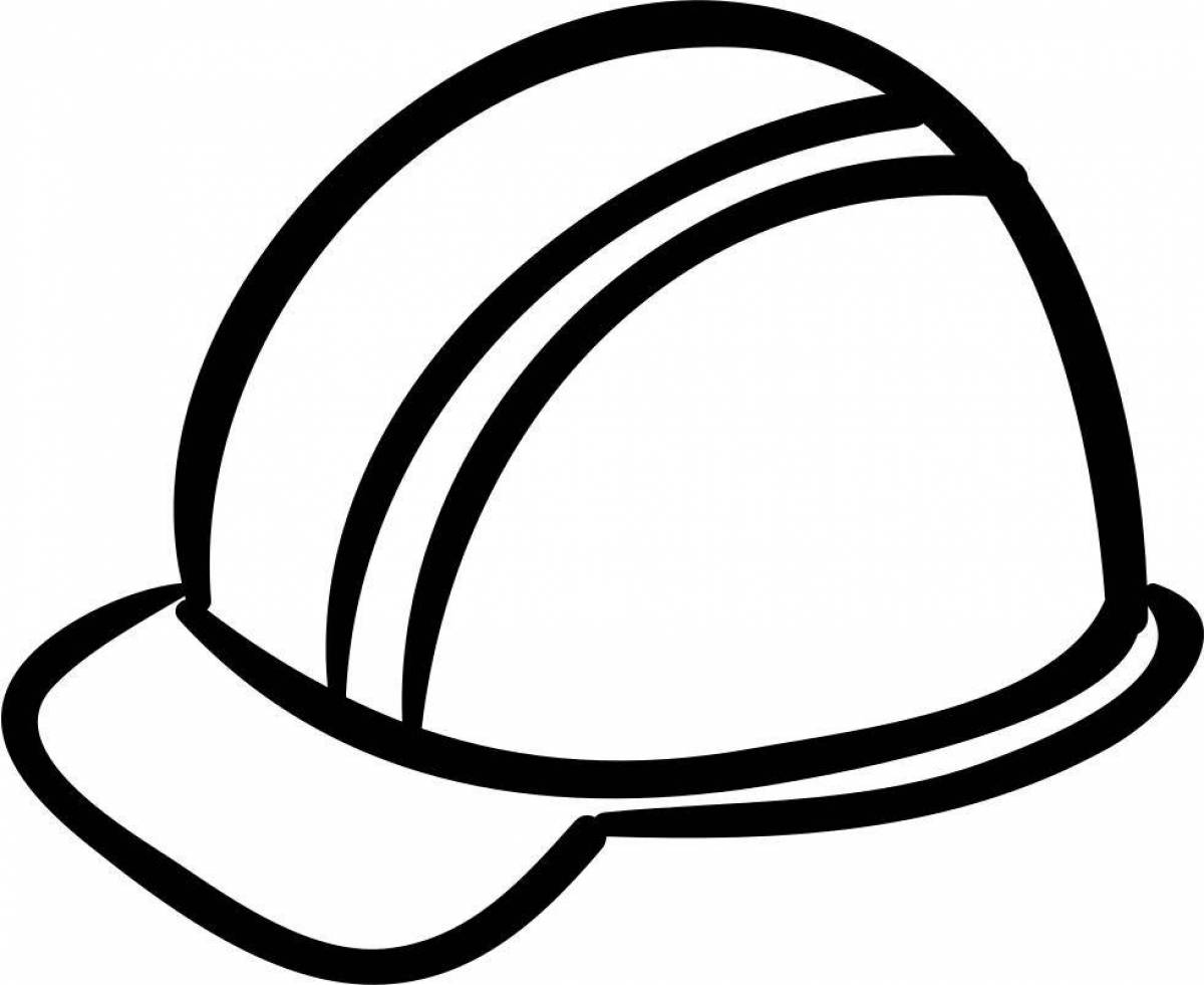 Coloring page stylish helmet