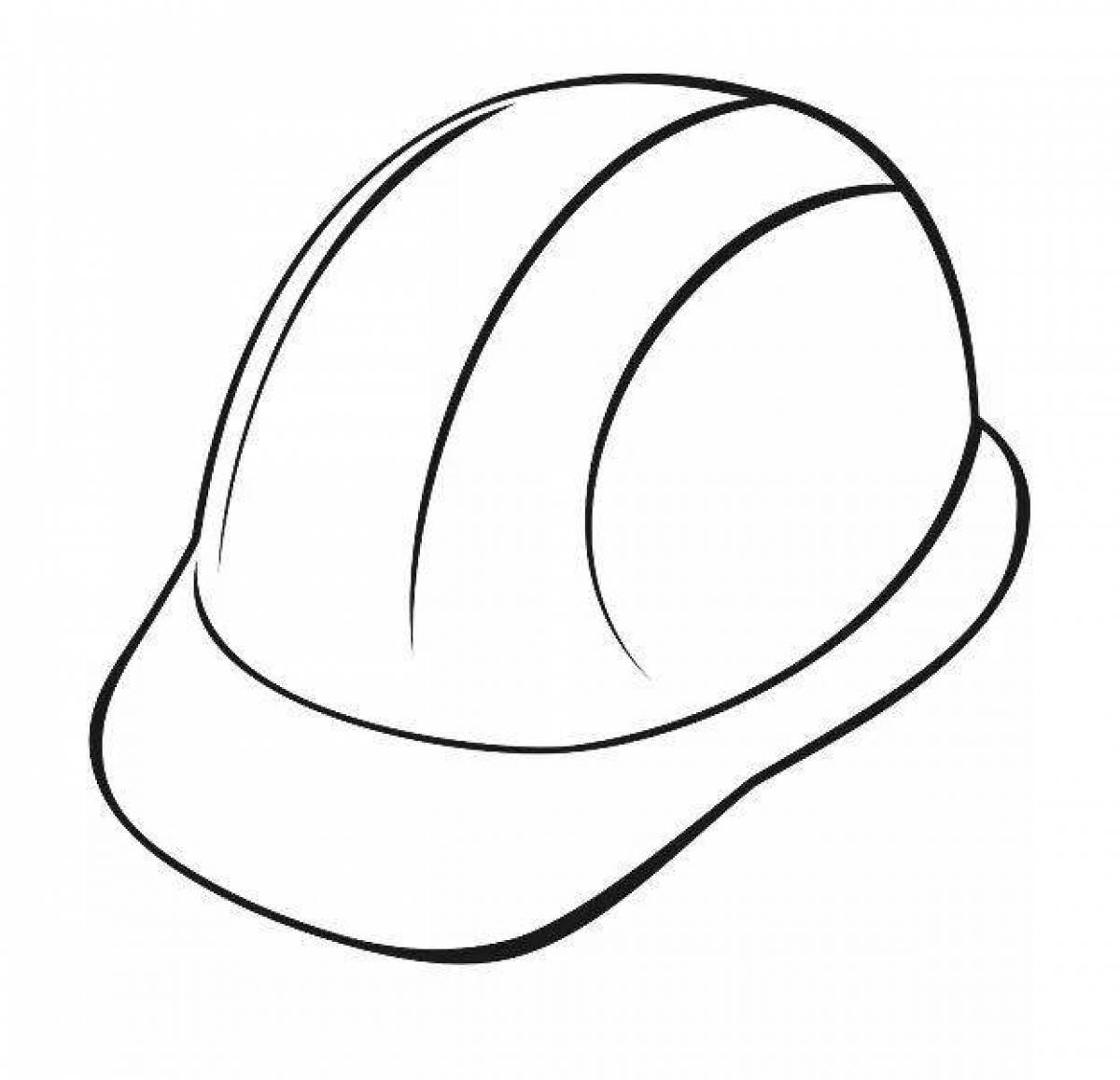 Coloring page charming helmet
