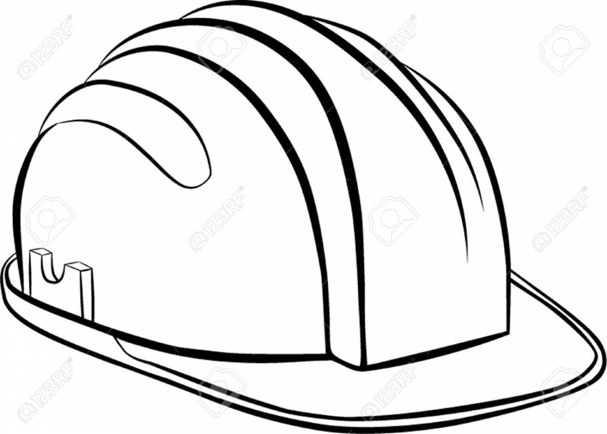 Intriguing helmet coloring page