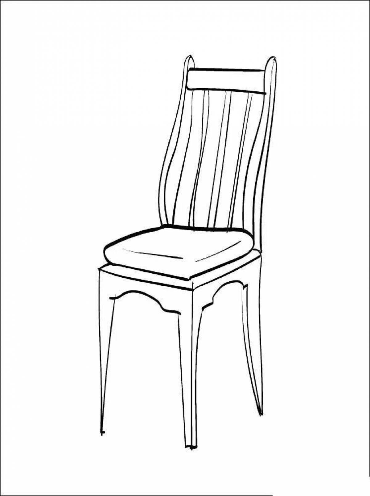 Раскраска изысканный стульчик для кормления