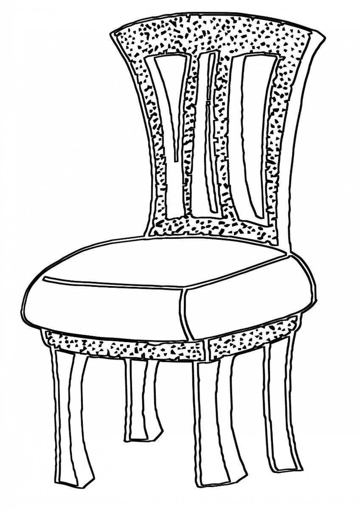 Coloring page stylish high chair
