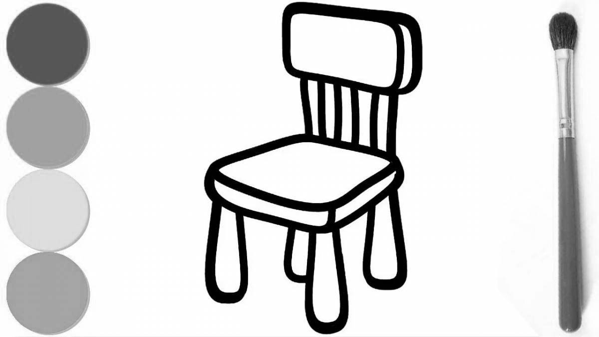 Раскраска украшенный стульчик для кормления
