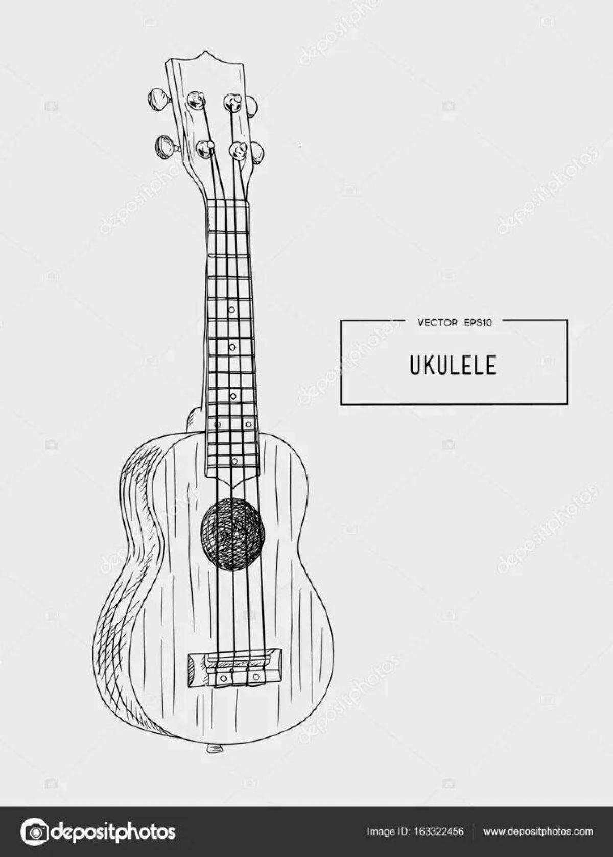 Joyful ukulele coloring book