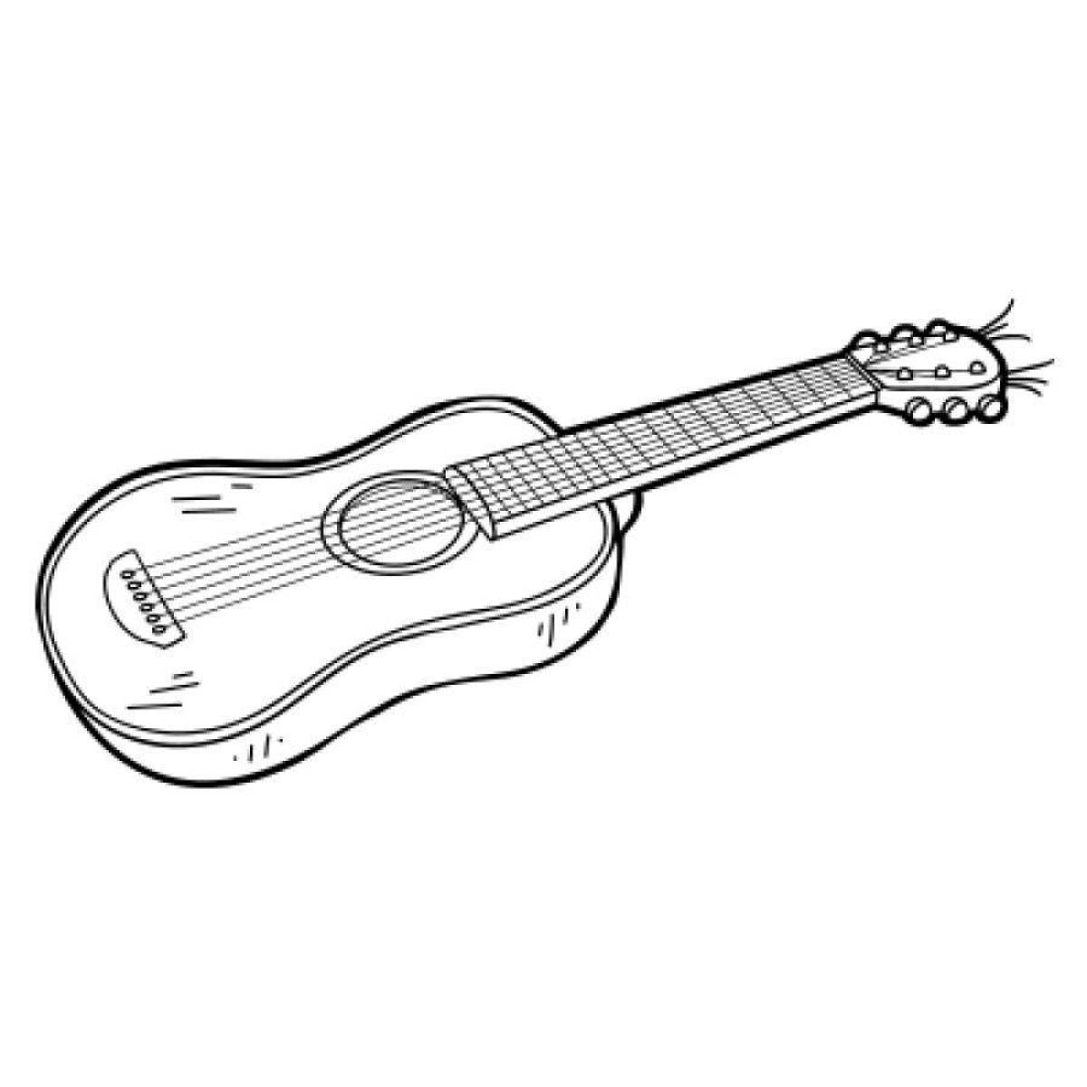 Coloring radiant ukulele