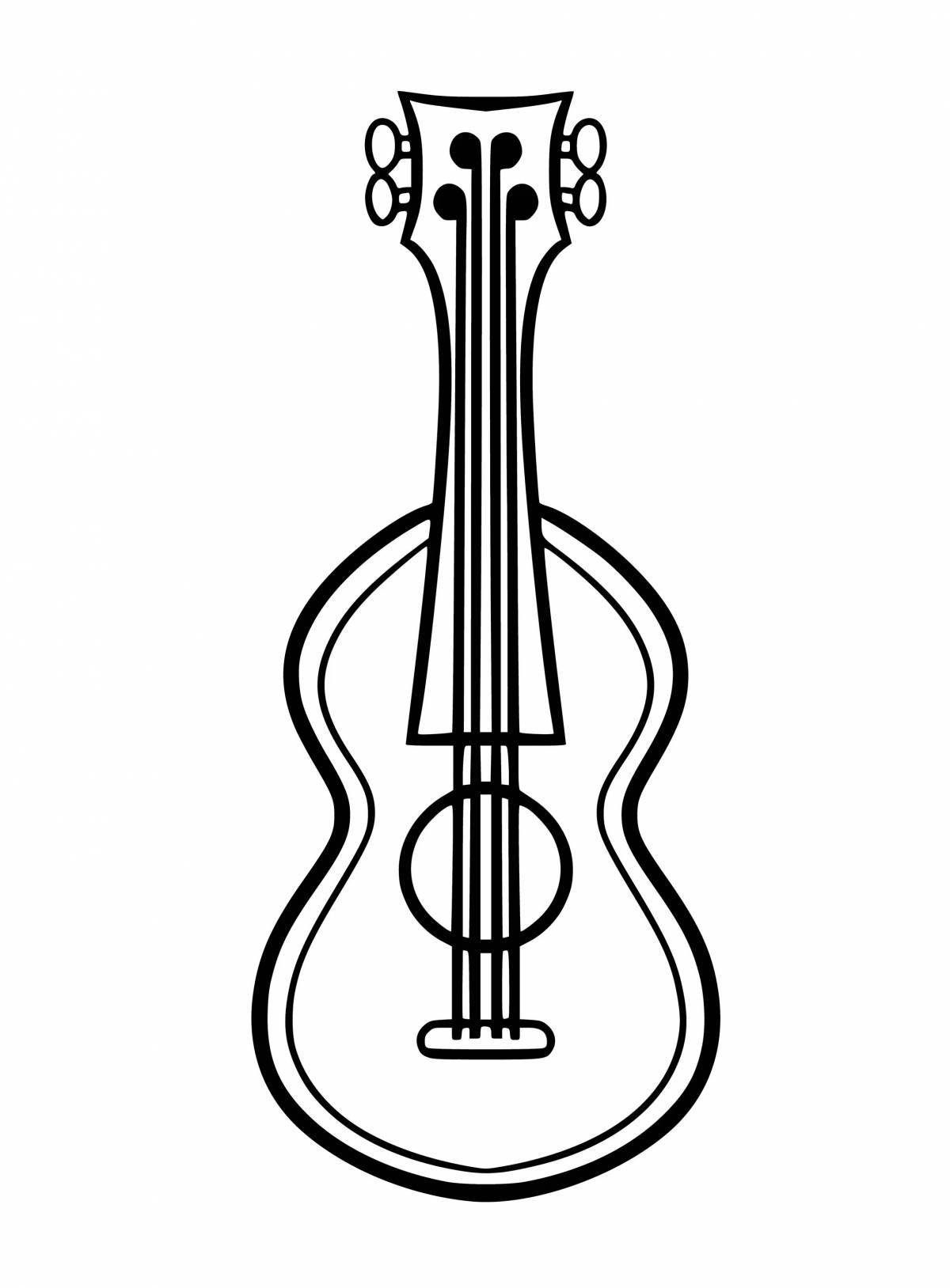 Color-frenzy ukulele coloring page